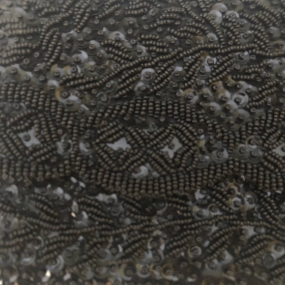 Women’s black beaded evening bag - Picture 3 of 4